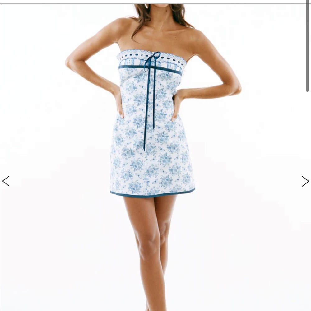 With Jean Blue Floral Mini Dress
